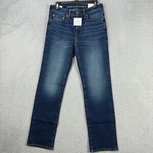 American Eagle Airflex Women Original Bootcut Jeans 28X32 Blue Stretch Denim NEW